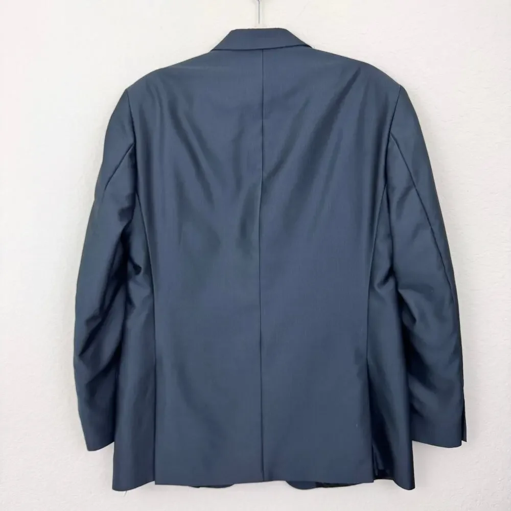 Billy London UK Men Suit Jacket Blazer Size 42L Formal Wedding Professional Gray